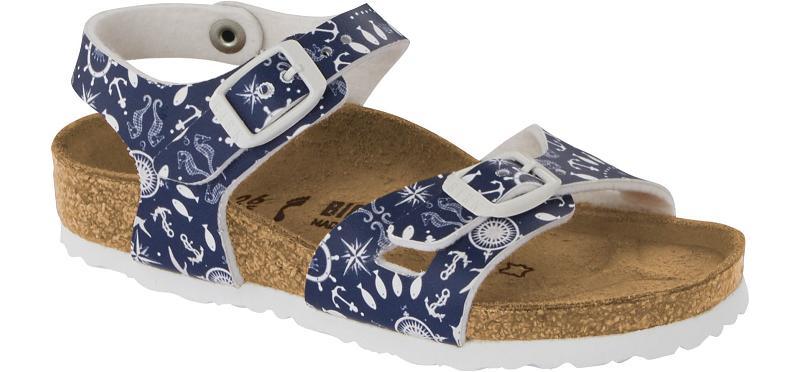 Birkenstock Birko-flor Narrow Rio Børn Blå | DK 125KOR